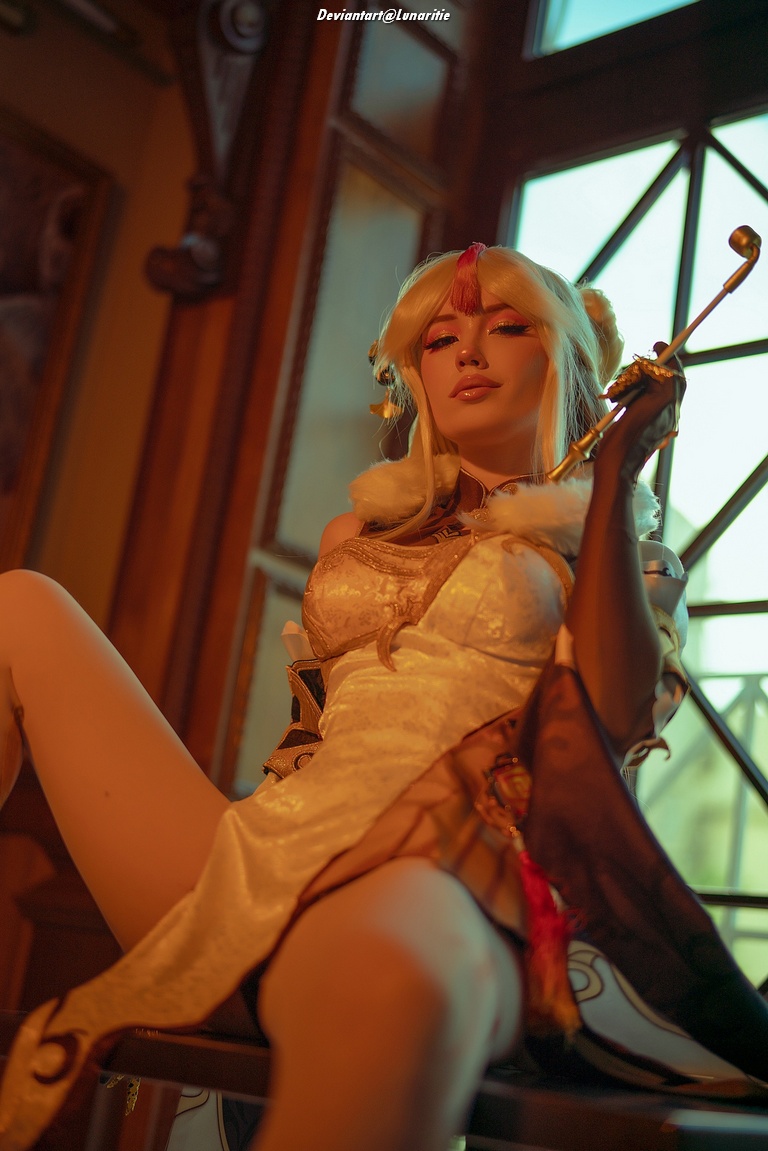 Genshin Impact - Ningguang (Gold Leaf and Pearly Jade) Cosplay - gentle showcase
