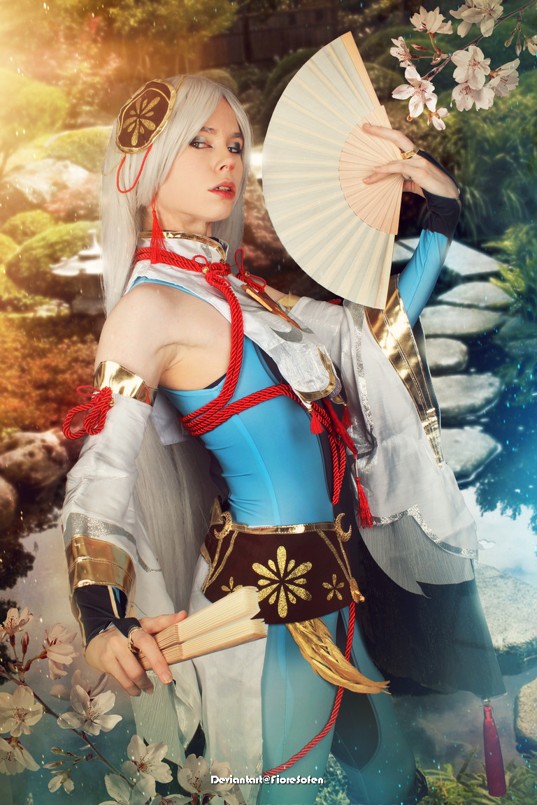 Genshin Impact - Shenhe (Lonesome Transcendence) (Concept) Cosplay - full length port.