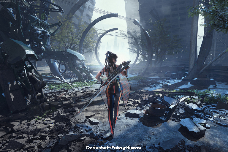 Stellar Blade - EVE (Angel) (Planet Diving) Cosplay - artistic framing