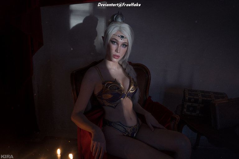 Baldurs Gate 3 - Shadowheart (Jenevelle Hallowleaf) (Lingerie) Cosplay - mature capture