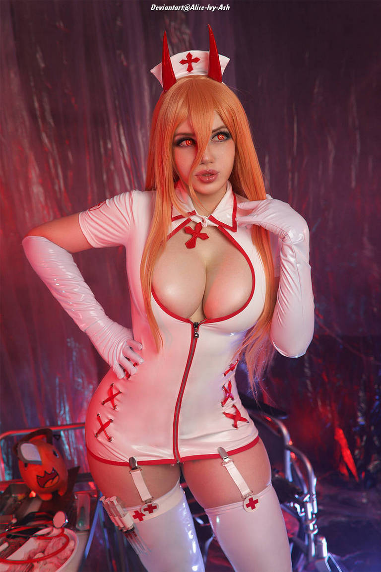Chainsaw Man - Power (Blood Fiend) (Nurse) (Lingerie) Cosplay - sensual essence