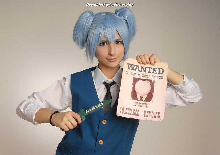 Assassination Classroom - Nagisa Shiota (Androgynous) Cosplay - full body port.
