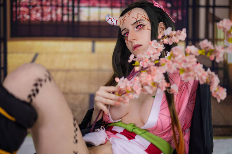 Demon Slayer - Nezuko Kamado (The Chosen Demon) Cosplay - cinematic portrait