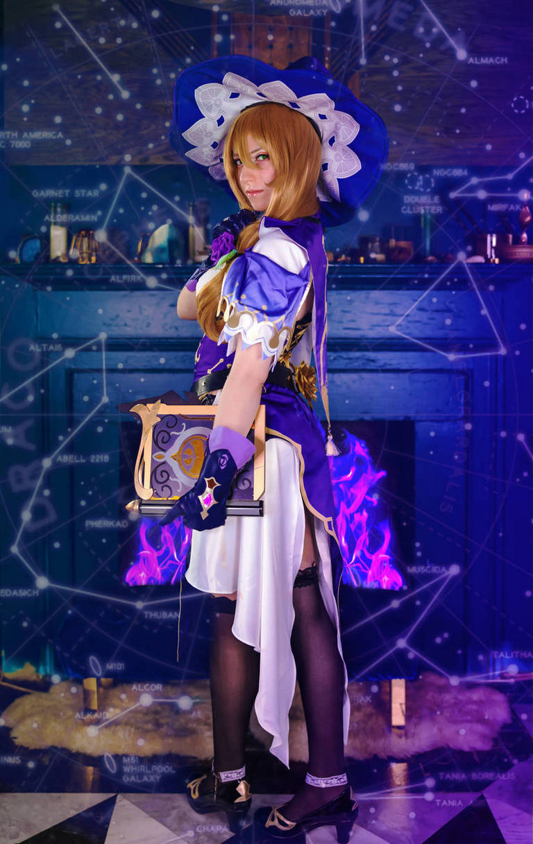 Genshin Impact - Lisa Minci (Purple Rose) Cosplay - delicate portrait