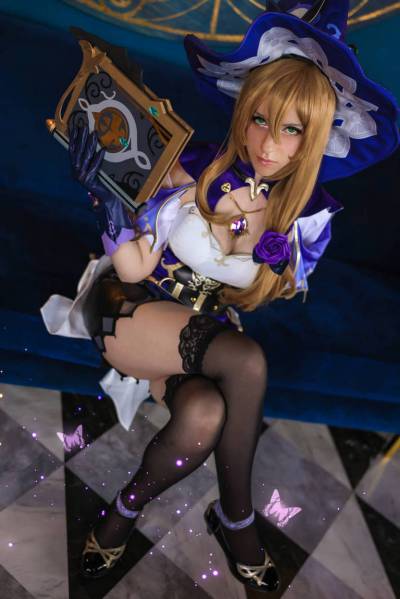 Genshin Impact - Lisa Minci (Purple Rose) Cosplay