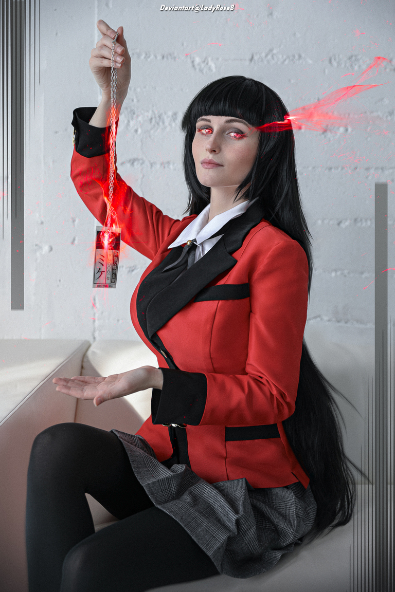 Kakegurui - Compulsive Gambler - Yumeko Jabami Cosplay - full length photo