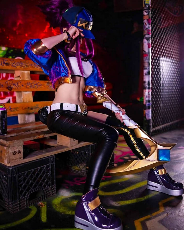 League of Legends - Akali (Akali Jhomen Tethi) (KDA) Cosplay - premium study League of Legends - Akali (Akali Jhomen Tethi) (KDA) Cosplay - premium study