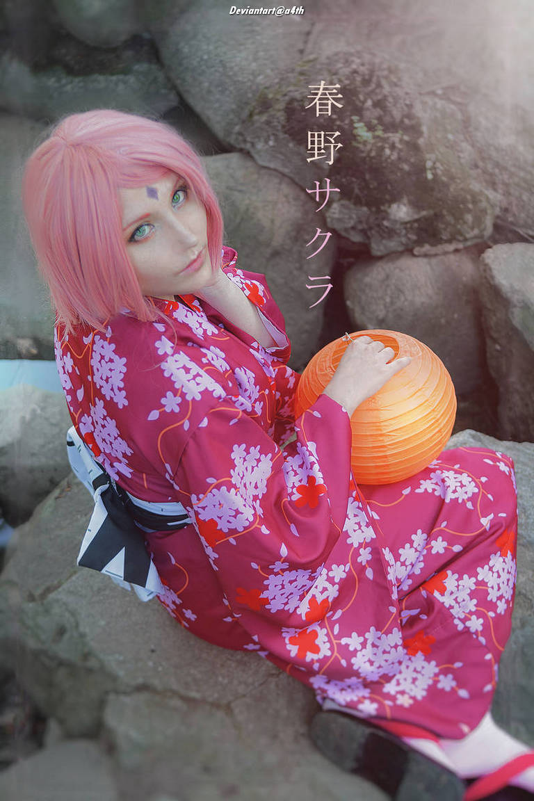 Naruto Collectible Card Game - Series 22 (Weapons of War) (N1252) - Sakura Haruno (Kimono) Cosplay - portrait photo Naruto Collectible Card Game - Series 22 (Weapons of War) (N1252) - Sakura Haruno (Kimono) Cosplay - portrait photo