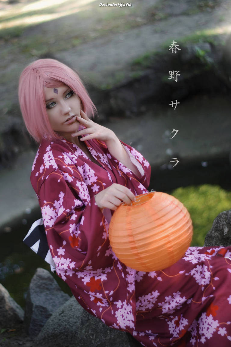 Naruto Collectible Card Game - Series 22 (Weapons of War) (N1252) - Sakura Haruno (Kimono) Cosplay - recreation Naruto Collectible Card Game - Series 22 (Weapons of War) (N1252) - Sakura Haruno (Kimono) Cosplay - recreation
