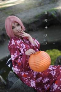 Naruto Collectible Card Game - Series 22 (Weapons of War) (N1252) - Sakura Haruno (Kimono) Cosplay