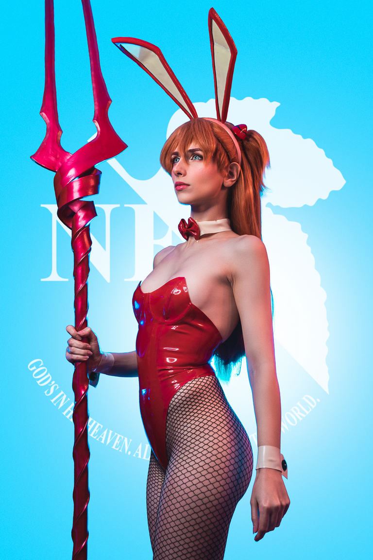 Neon Genesis Evangelion - Asuka Langley Sohryu (Bunny) Cosplay - cinematic portrait