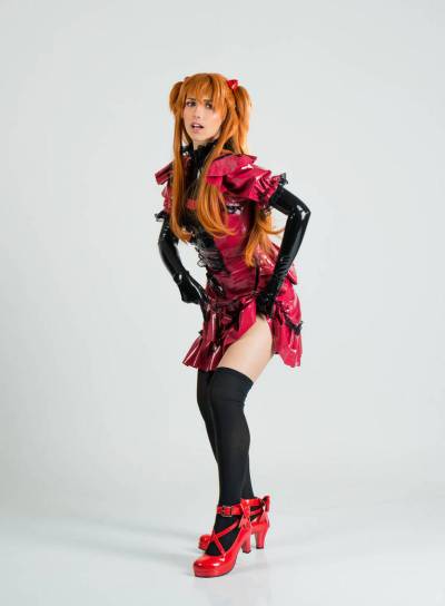 Neon Genesis Evangelion - Asuka Langley Sohryu (Latex) (Maid) Cosplay