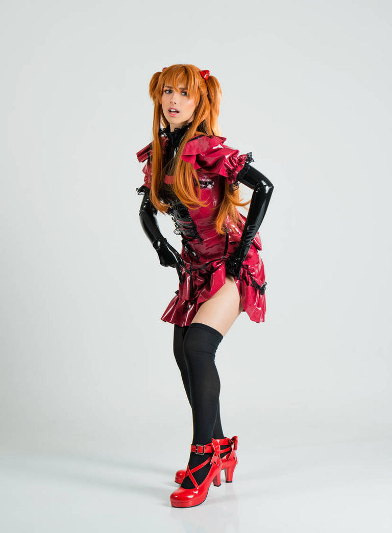 Neon Genesis Evangelion - Asuka Langley Sohryu (Latex) (Maid) Cosplay