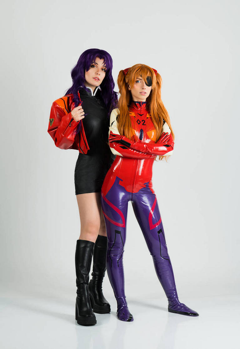 Neon Genesis Evangelion - Asuka Langley Sohryu &amp; Misato Katsuragi Cosplay - anime costume