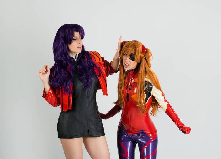 Neon Genesis Evangelion - Asuka Langley Sohryu &amp; Misato Katsuragi Cosplay - costume show