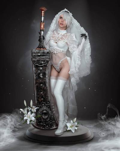 NieR AutomatA - 2B (YoRHa No.2 Type-B) (Bride) (Lingerie) Cosplay