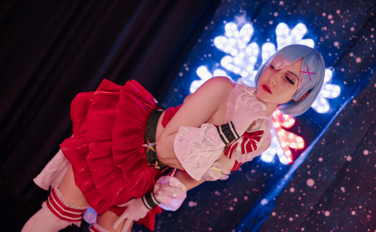 Re Zero - Starting Life in Another World - Rem (Christmas) Cosplay - suggestive shot Re Zero - Starting Life in Another World - Rem (Christmas) Cosplay - suggestive shot