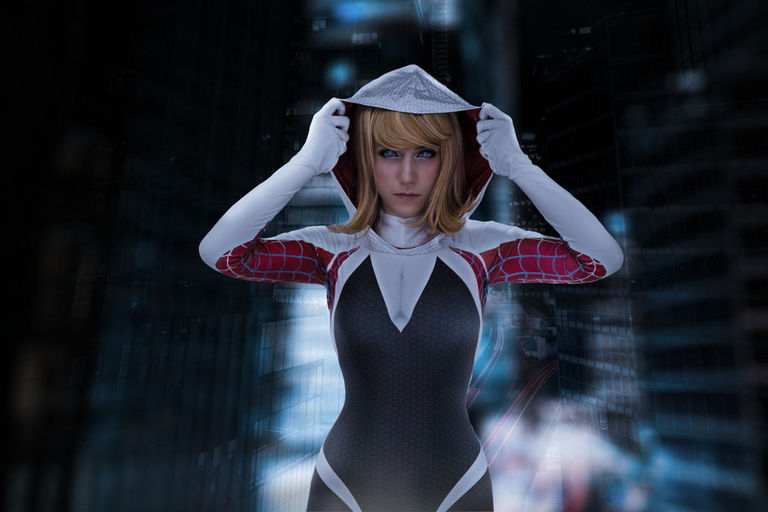 Spider-Man - Across the Spider-Verse - Spider-Gwen (Gwen Stacy) Cosplay - anime costume