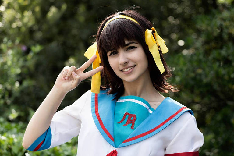 The Melancholy of Haruhi Suzumiya - Haruhi Suzumiya (God Knows) Cosplay - anime costume