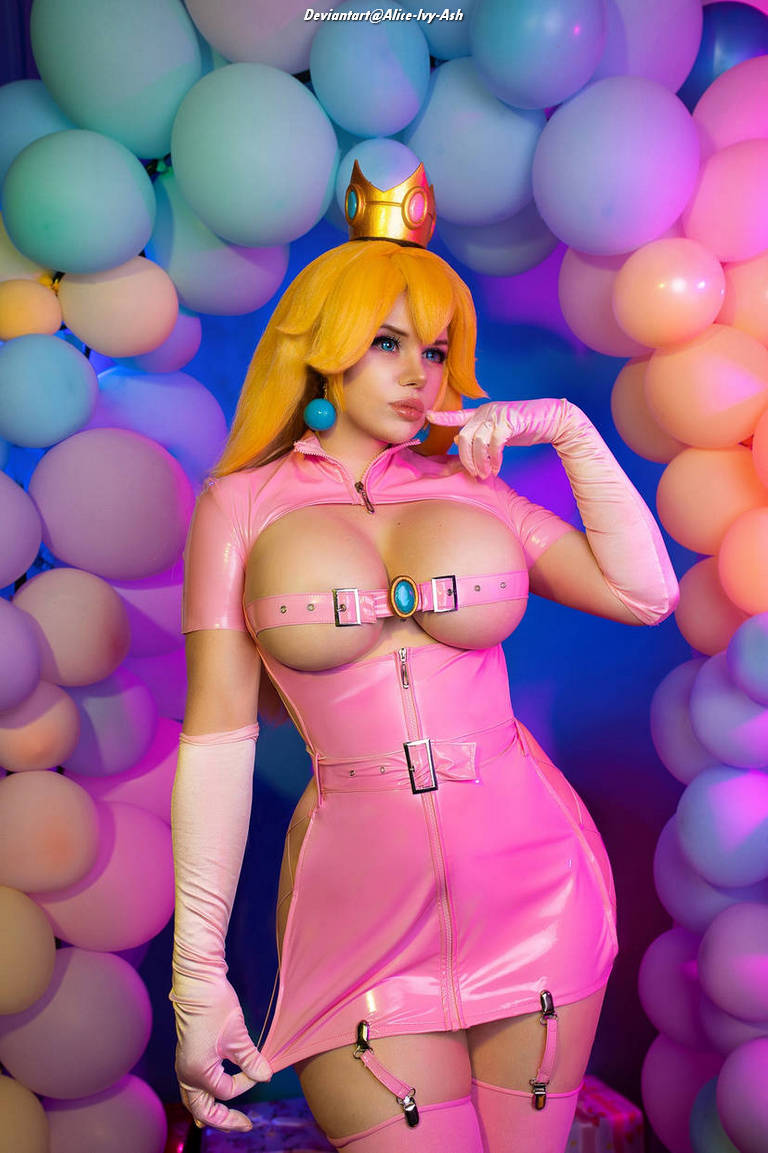 The Super Mario Bros. Movie - Princess Peach Toadstool (Lingerie) Cosplay - artistic composition