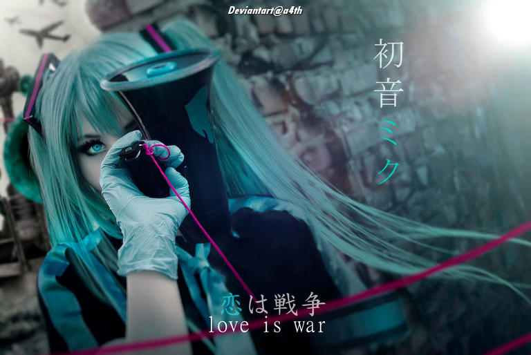 Vocaloid - Hatsune Miku Cosplay - full length photo Vocaloid - Hatsune Miku Cosplay - full length photo