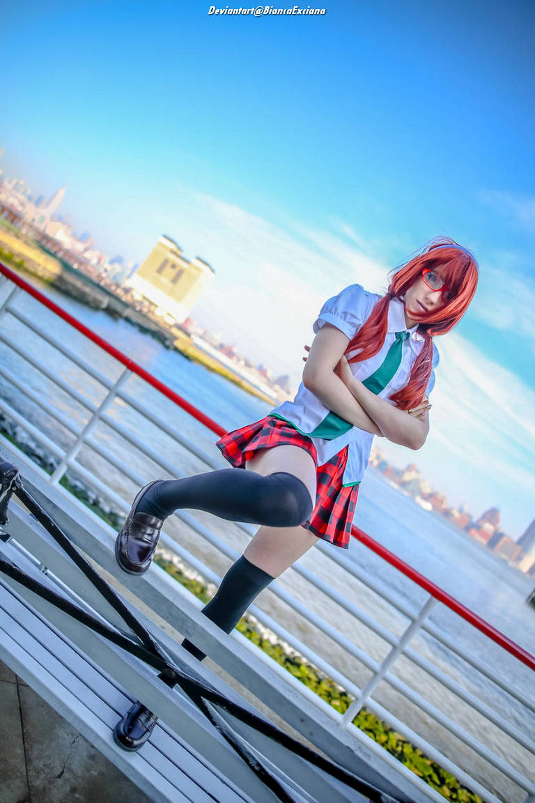 Evangelion - 3.0 You Can (Not) Redo - Mari Makinami Illustrious (School) Cosplay - expressive portrait Evangelion - 3.0 You Can (Not) Redo - Mari Makinami Illustrious (School) Cosplay - expressive portrait