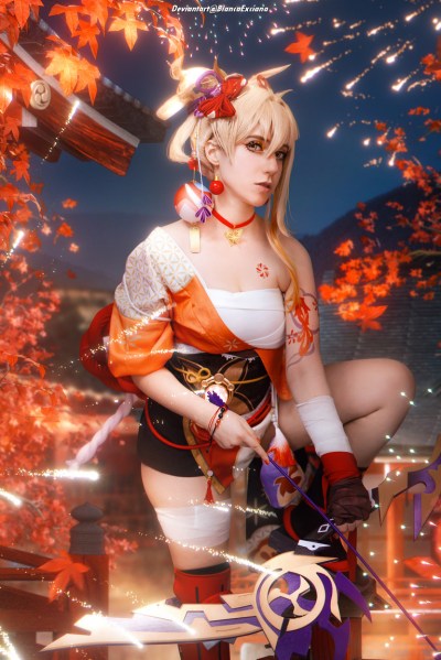 Genshin Impact - Naganohara Yoimiya (Frolicking Flames) (Goldfish Firecracker) Cosplay