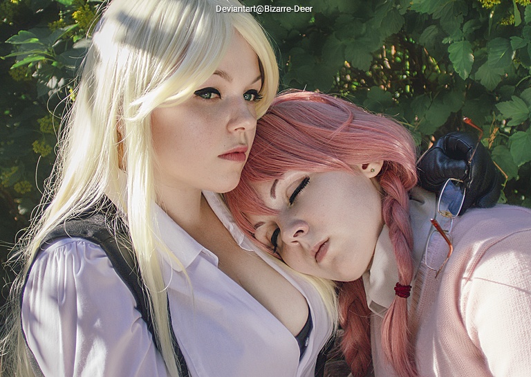 Inu x Boku SS - Karuta Roromiya & Nobara Yukinokouji Cosplay costume showcase portrait