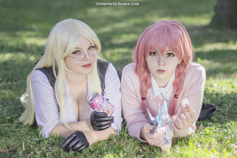 Inu x Boku SS - Karuta Roromiya & Nobara Yukinokouji Cosplay full length character portrait