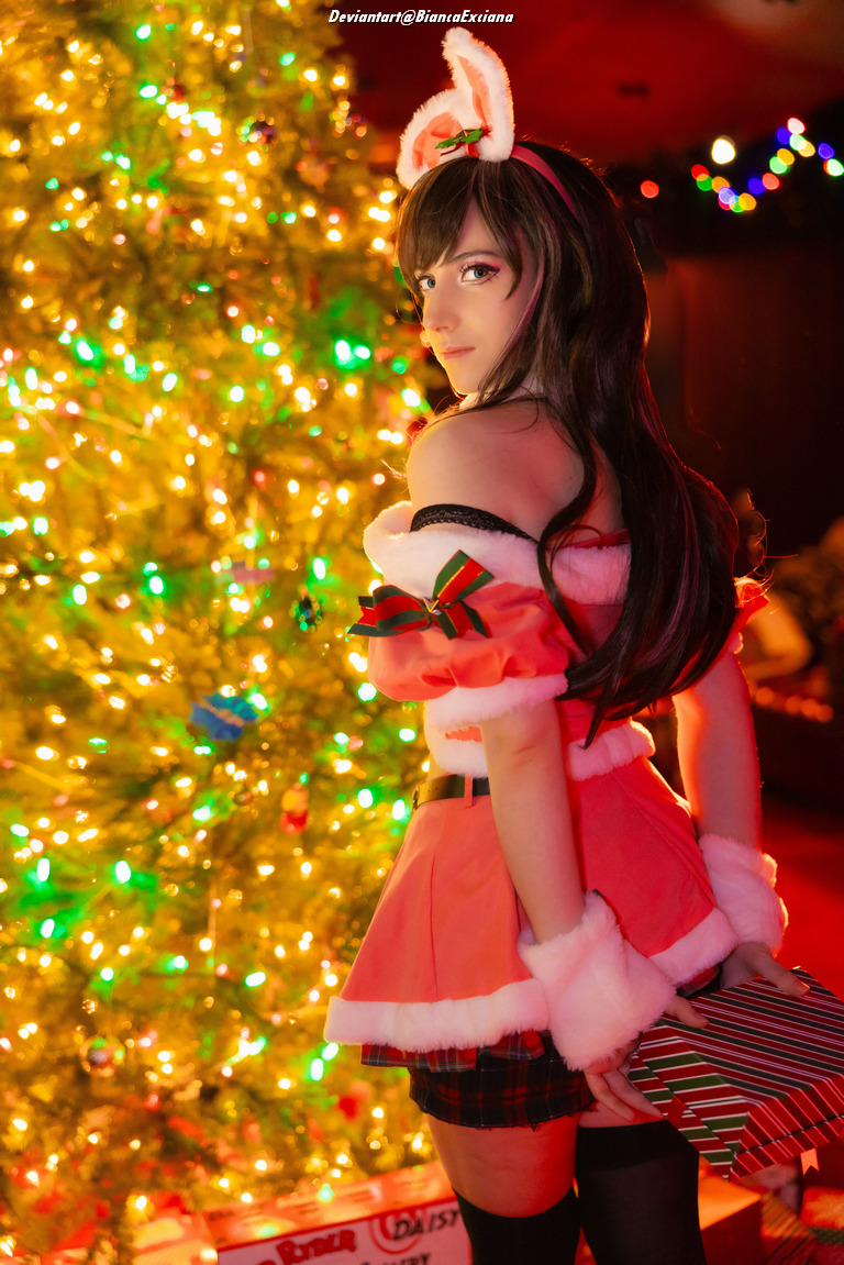 Kizuna AI Inc - Kizuna AI (Bundled Love) (Oyabun) (Christmas) Cosplay full length character portrait