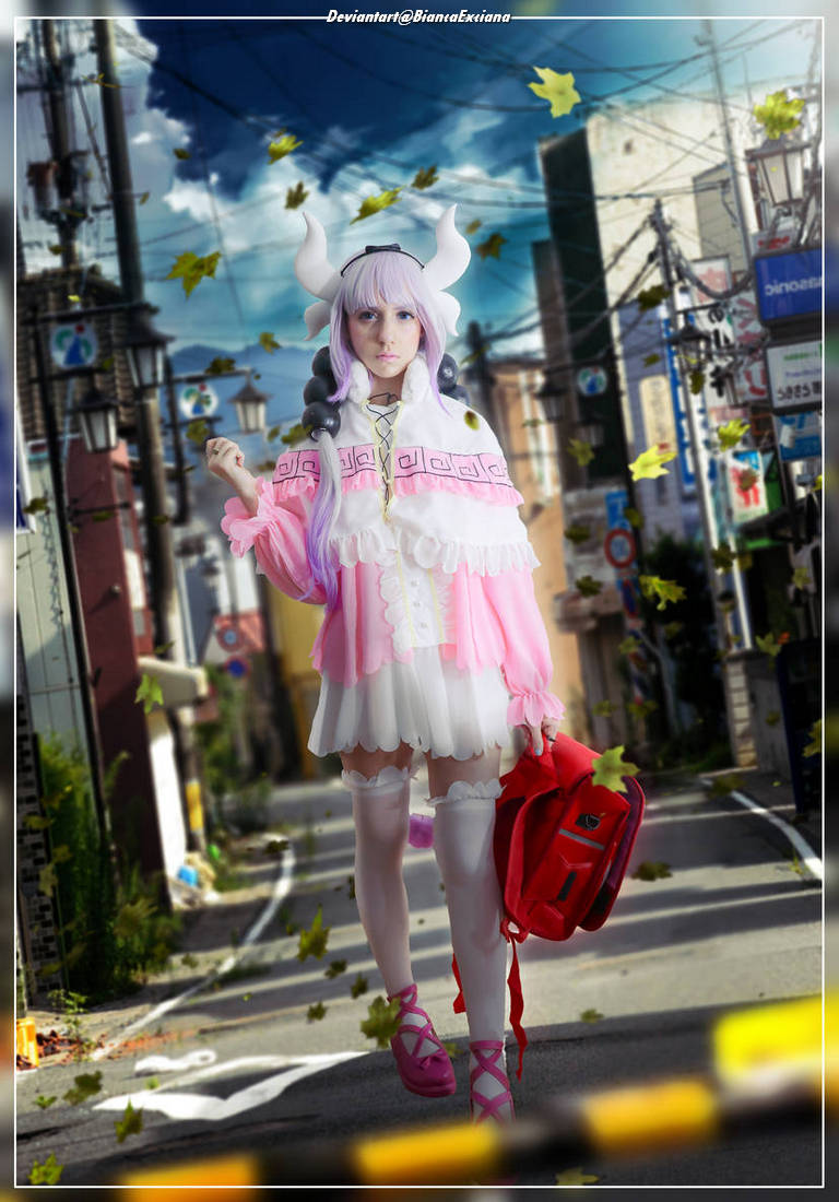 Miss Kobayashis Dragon Maid - Kanna Kamui (Kanna Kobayashi) Cosplay full body portrait
