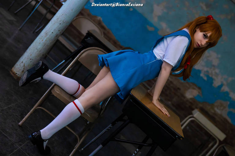 Neon Genesis Evangelion - Asuka Langley Sohryu (School) Cosplay character portrait photography