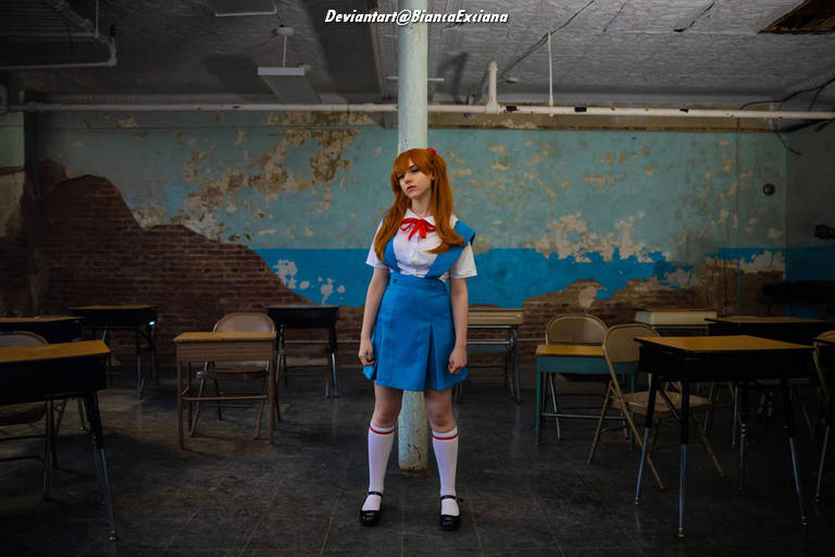 Neon Genesis Evangelion - Asuka Langley Sohryu (School) Cosplay full body character photo