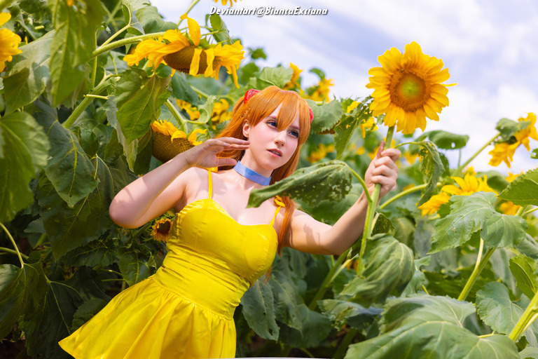 Neon Genesis Evangelion - Asuka Langley Sohryu (Sundress) Cosplay full body portrait