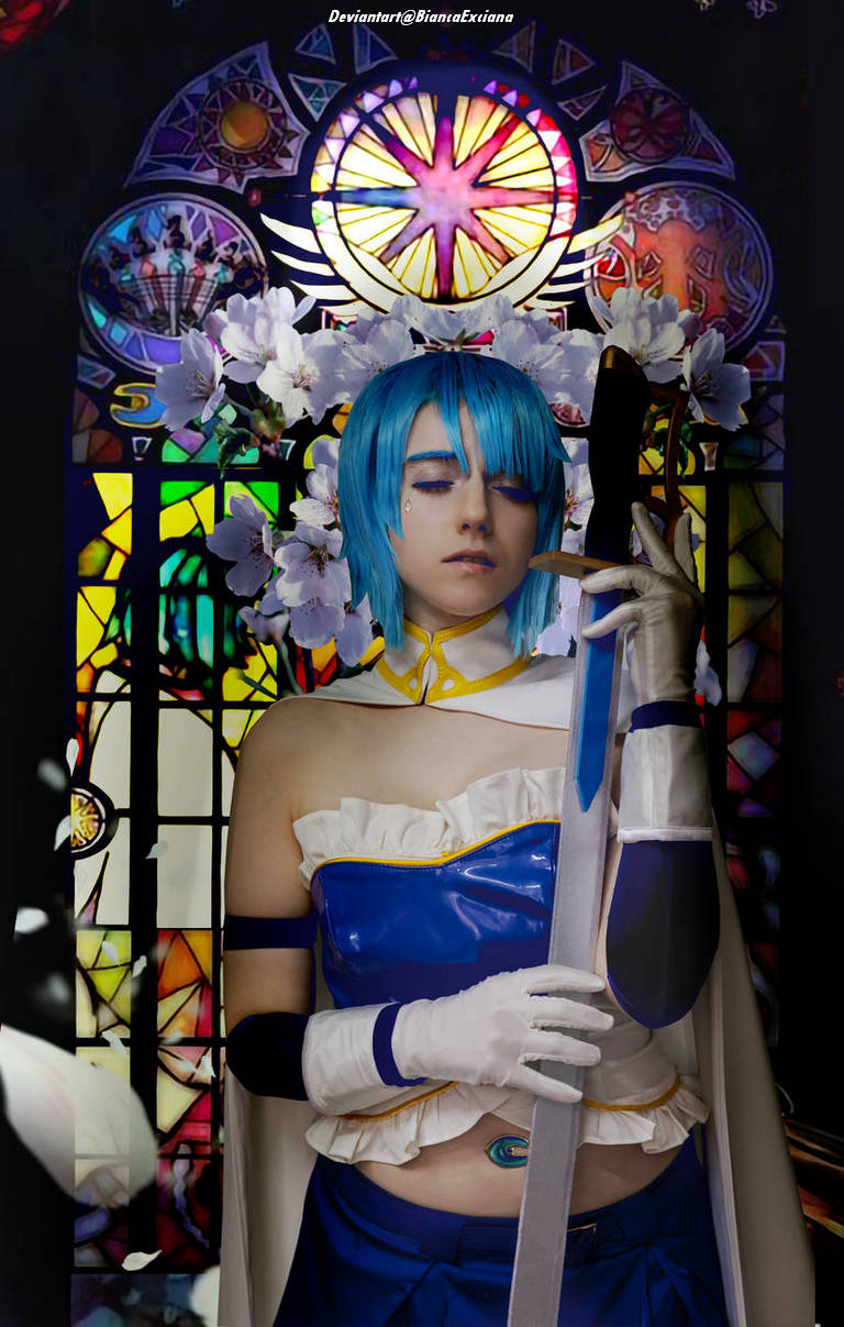 Puella Magi Madoka Magica (Madoka Magica) - Sayaka Miki Cosplay full body portrait