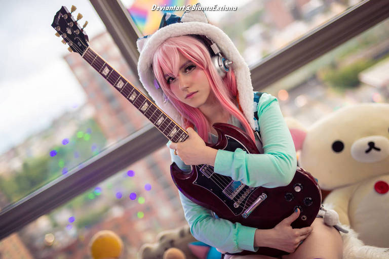 Soni-Ani - Super Sonico The Animation - Super Sonico Cosplay full length photo