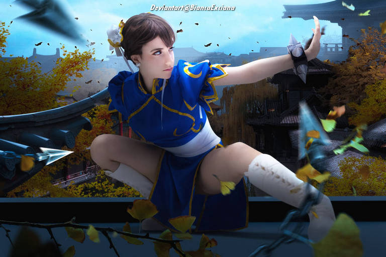 Street Fighter 5 - Chun-Li Cosplay character recreation portrait