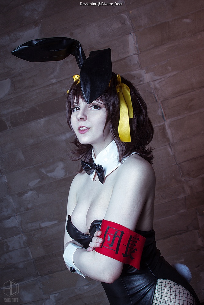 The Melancholy of Haruhi Suzumiya - Haruhi Suzumiya (God Knows) (Bunny) Cosplay full length character portrait