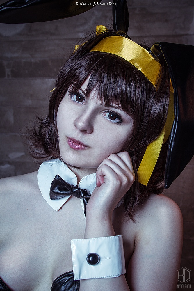 The Melancholy of Haruhi Suzumiya - Haruhi Suzumiya (God Knows) (Bunny) Cosplay full body portrait photography