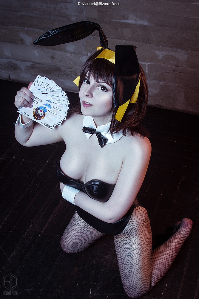 The Melancholy of Haruhi Suzumiya - Haruhi Suzumiya (God Knows) (Bunny) Cosplay full body character photo