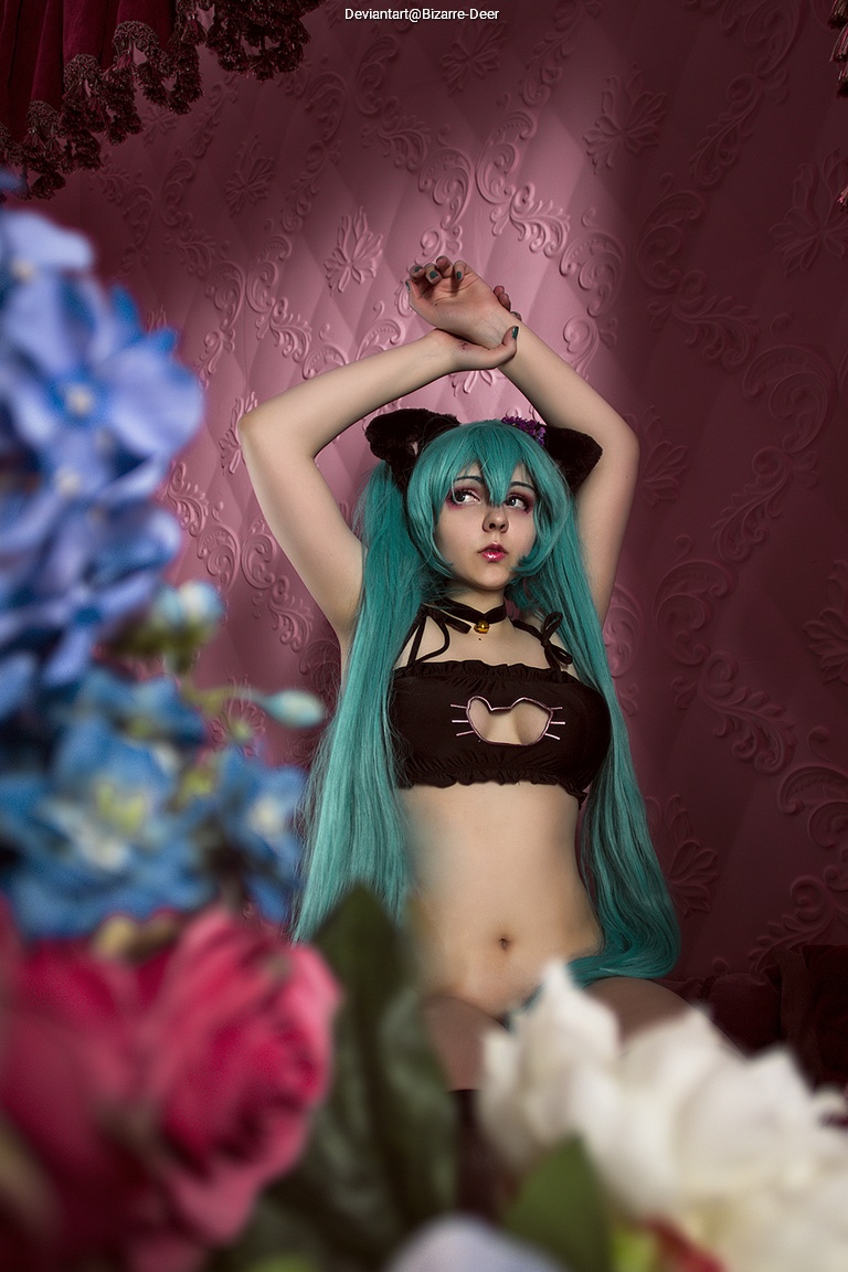 Vocaloid - Hatsune Miku (Cat) (Lingerie) Cosplay character costume portrait