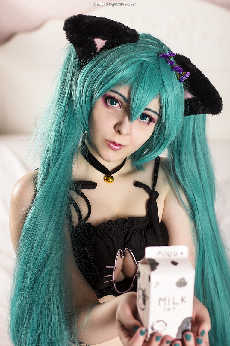 Vocaloid - Hatsune Miku (Cat) (Lingerie) Cosplay character portrait photography