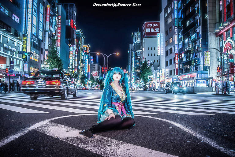 Vocaloid - Hatsune Miku (Kimono) Cosplay character portrait photography