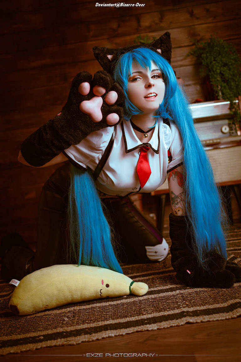 Vocaloid - Hatsune Miku (Nekomimi Switch) Cosplay full body portrait photography