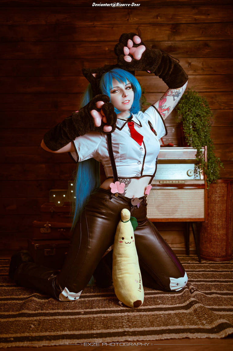 Vocaloid - Hatsune Miku (Nekomimi Switch) Cosplay full body portrait