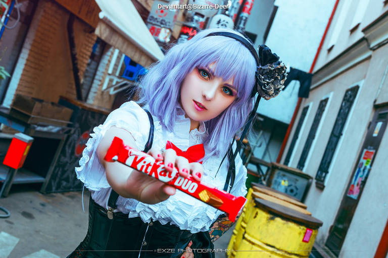 Dagashi Kashi - Hotaru Shidare (The Humanoid Typhoon) Cosplay full body character photo