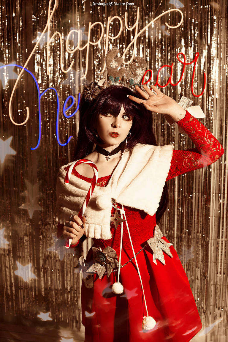 Genshin Impact - Mona (Astral Reflection) (Christmas) Cosplay anime character costume photo
