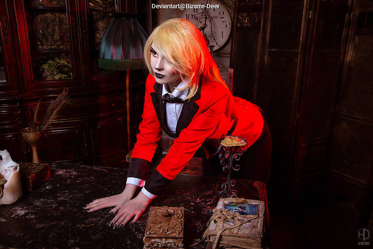 Hazbin Hotel - Princess Charlotte (Charlie) Morningstar Cosplay character recreation portrait