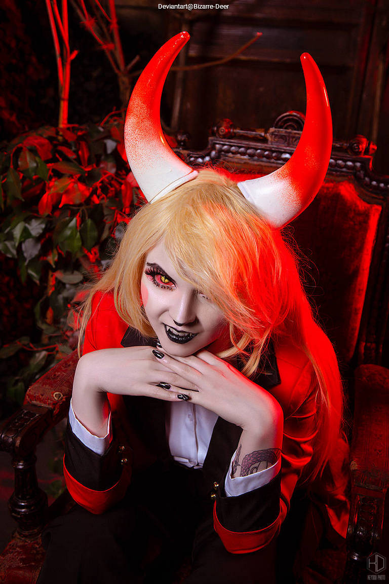 Hazbin Hotel - Princess Charlotte (Charlie) Morningstar Cosplay full body character photo