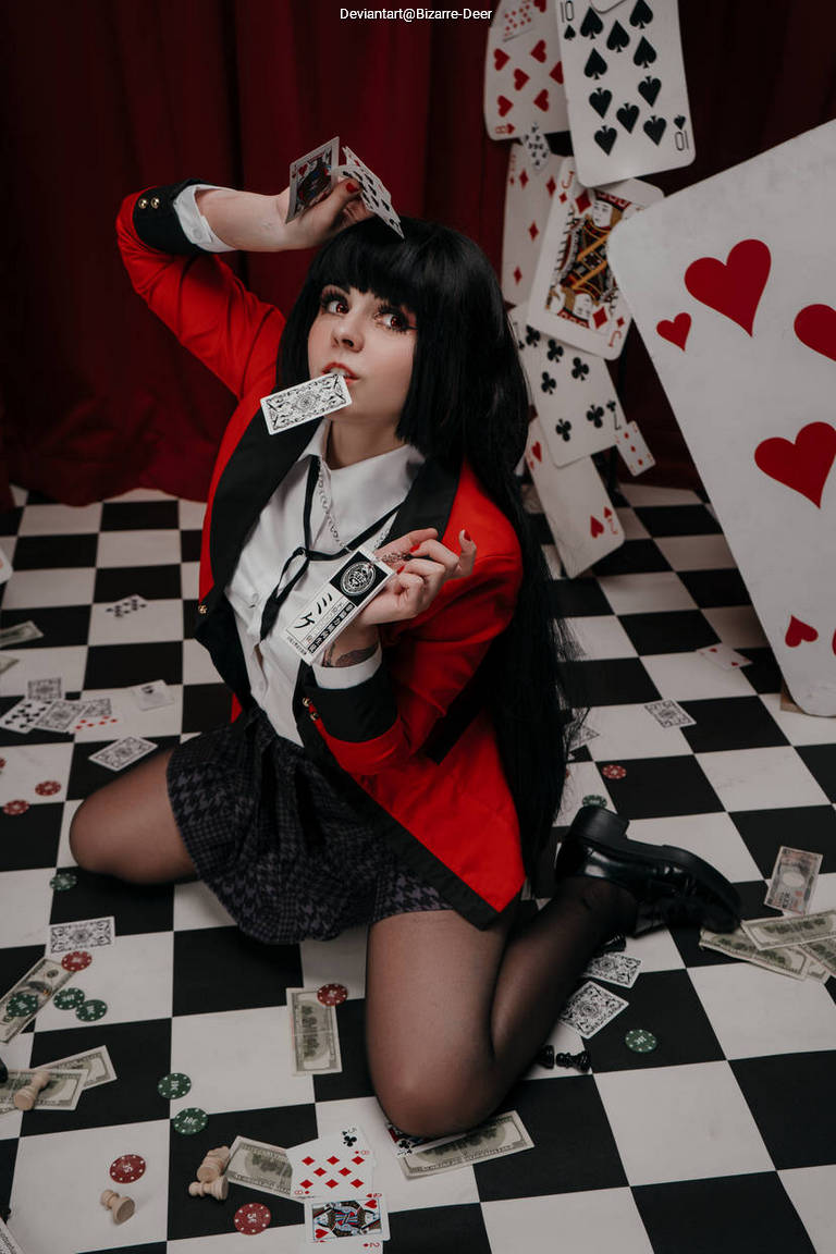Kakegurui - Compulsive Gambler - Yumeko Jabami Cosplay - full length port.